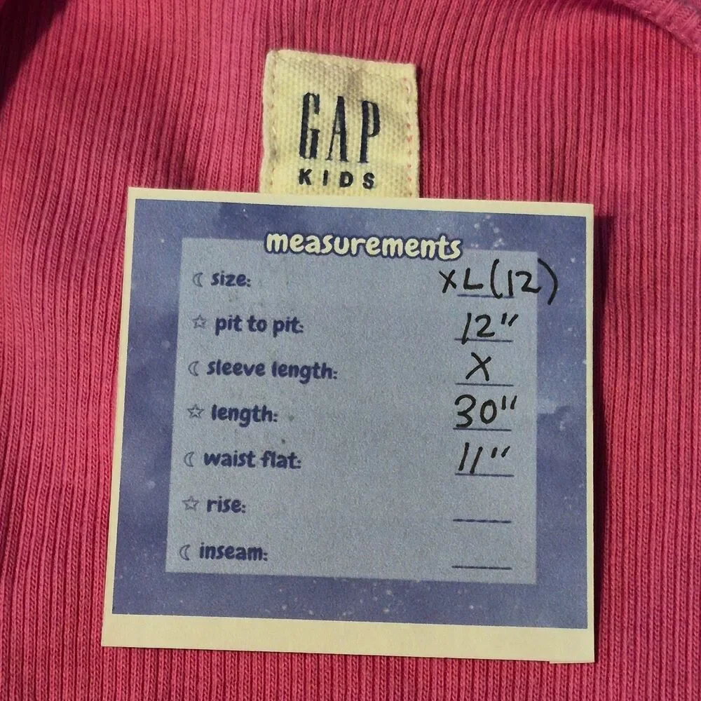 GAP KIDS Girls Pink Floral Azalea Sleeveless Tank Dress Size XL/12 Cotton Lined